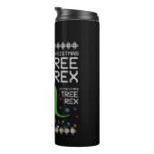 Tree Rex Lelijke Kersttrui Dino T-rex Funny O Thermosbeker (Geroteerd rechts)