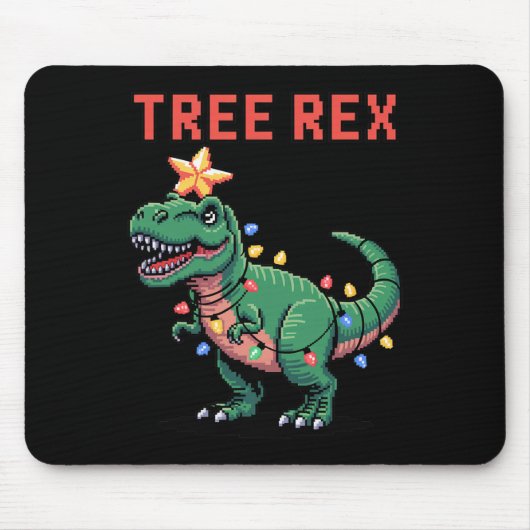 Tree Rex lelijke kersttrui dinosaurus  Muismat (Voorkant)