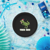 Tree Rex T-Rex Kerstmis Papieren Bordje (Feest)