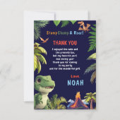 Tree Rex Verjaardag Dinosaurus Bedankkaart (Voorkant)