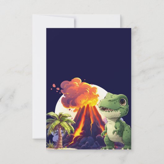 Tree Rex Verjaardag Dinosaurus Bedankkaart (Achterkant)