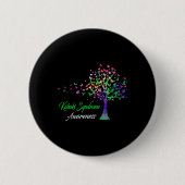 Tree Ribbon Kabuki Syndrome Awareness Ronde Button 5,7 Cm (Voorkant)