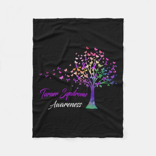 Tree Ribbon Turner-syndroom Fleece Deken (Voorkant)