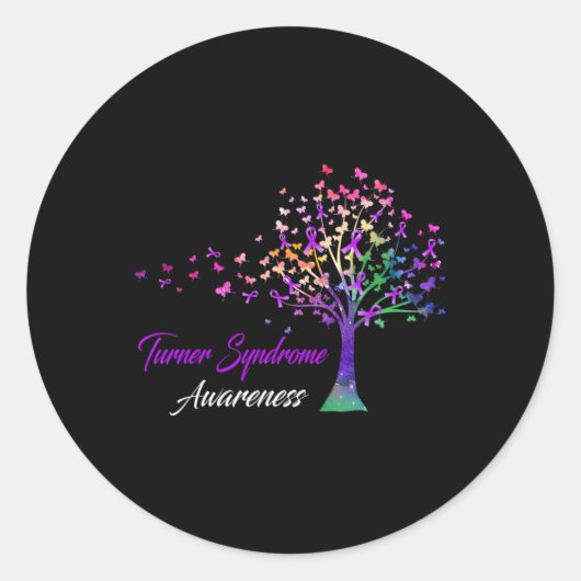 Tree Ribbon Turner-syndroom Ronde Sticker (Voorkant)