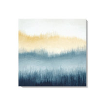 Tree Ridge Waterverf Canvas Kunst - Blauw