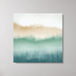 Tree Ridge Waterverf Canvas Kunst - Groen