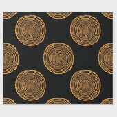Tree Rings Seamless Pattern. Saw cut tree trunk ba Cadeaupapier (Vlak)