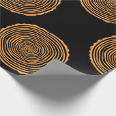 Tree Rings Seamless Pattern. Saw cut tree trunk ba Cadeaupapier (Hoek)