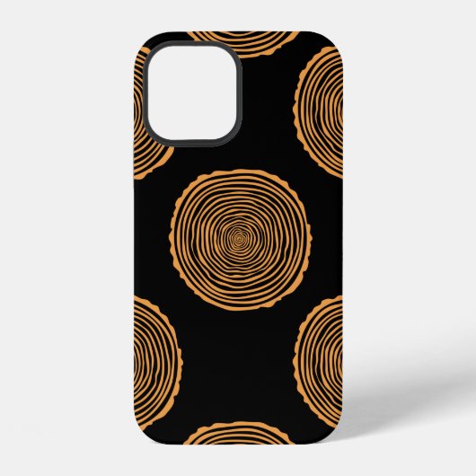 Tree Rings Seamless Pattern. Saw cut tree trunk ba iPhone Hoesje (Achterkant)