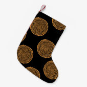 Tree Rings Seamless Pattern. Saw cut tree trunk ba Kleine Kerstsok (Voorkant (Hangend))