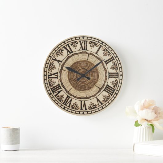 Tree Rings Wall Clock  Grote Klok (Huis)