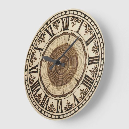 Tree Rings Wooden Wall Clock  Grote Klok (Hoek)