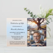 Tree River of Life Gedicht Foto Viering van het Le Kaart (Staand voorkant)