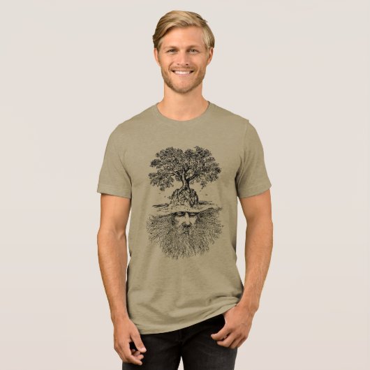 Tree Roots Man Tri-Blend Shirt (Voorkant volledig)