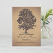 Tree Rustic  Engagement Party Kaart (Staand voorkant)