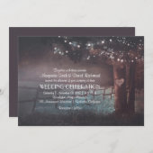 Tree Rustic Summer Outdoor Huwelijksuitnodiging Kaart (Voorkant / Achterkant)