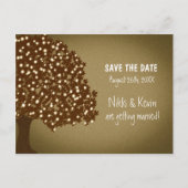  Tree rustieke bruiloft Save Date Briefkaart (Voorkant)