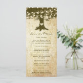 Tree Rustieke String Lights Slim Dinner Menu (Staand voorkant)