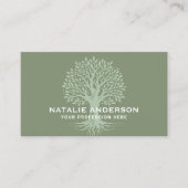  Tree Sage Green Life Coach Yoga SPA Visitekaartje (Voorkant)