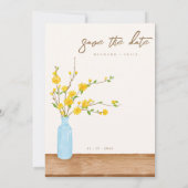 TREE Save The Date Uitnodiging / Watercolor Bloeme (Achterkant)