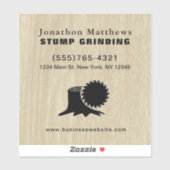 Tree Saw Stump Slijpen Removal Business Sticker (Vel)