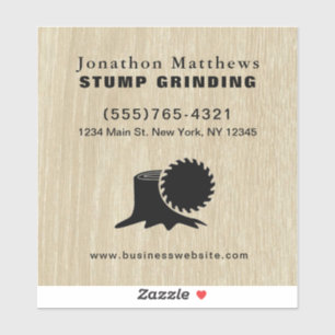 Tree Saw Stump Slijpen Removal Business Sticker