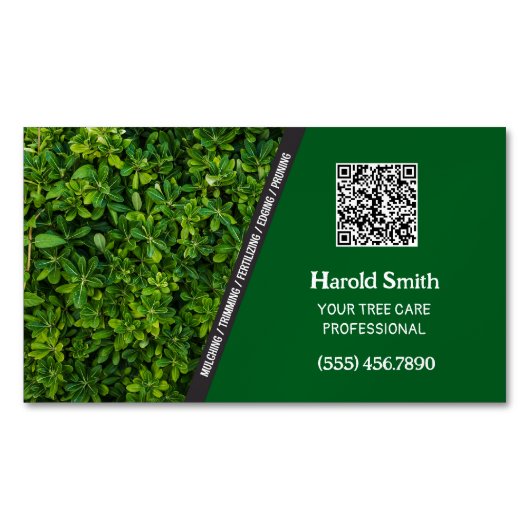 Tree Service Aangepaste QR Magnetisch Visitekaartje (Voorkant)