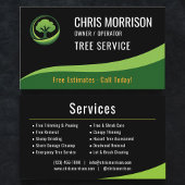 Tree Service Arborist Black Green  Visitekaartje