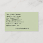 Tree Service Arborist Green Forest Trees Visitekaartje (Achterkant)