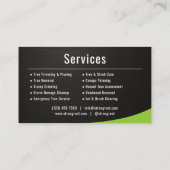 Tree Service Arborist Metallic Visitekaartje (Achterkant)