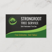 Tree Service Arborist Metallic Visitekaartje (Voorkant)
