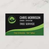 Tree Service Arborist QR Code Visitekaartje (Voorkant)