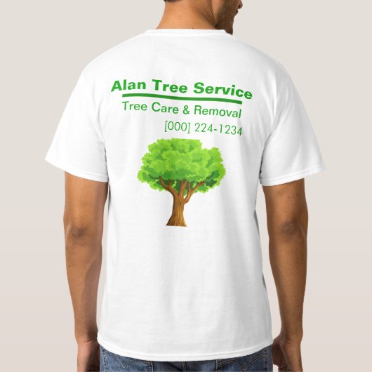 Tree Service Business T-shirt (Achterkant)