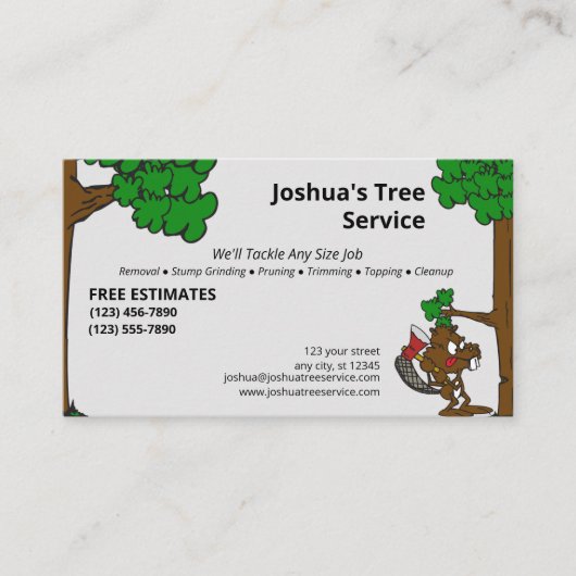 Tree Service Company Visitekaartje (Voorkant)