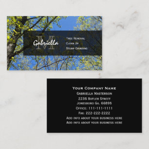 Tree Service Monogram-Visitekaartjes Visitekaartje