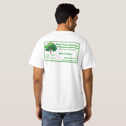 Tree-service T-shirt (Achterkant volledig)