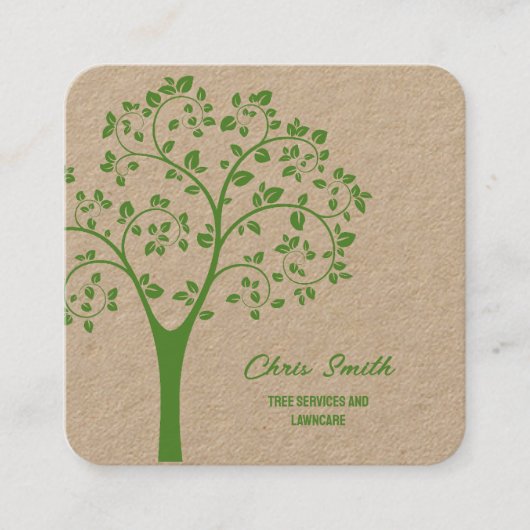 Tree-service Vierkante Visitekaartje (Voorkant)