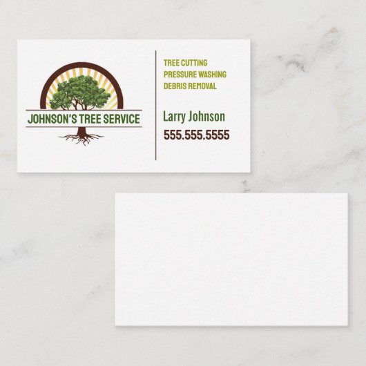 Tree-service Visitekaartje (Voorkant / Achterkant)