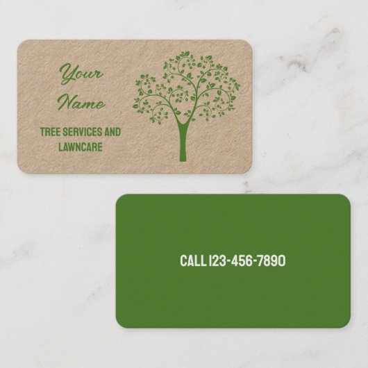 Tree-service Visitekaartje (Voorkant / Achterkant)