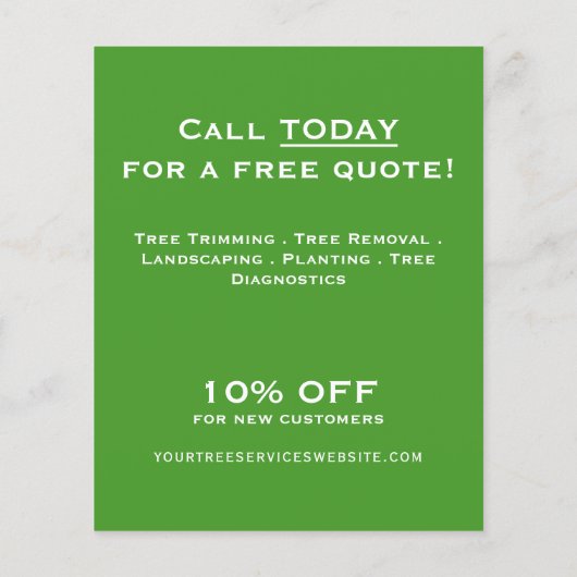 Tree Services Flyer (Achterkant)