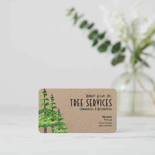 Tree Services Kraft Visitekaartje (Staand voorkant)