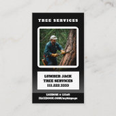 *~* Tree Services Lumber Jack Man QR Forest Visitekaartje (Voorkant)