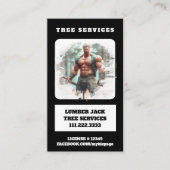 *~* Tree Services Lumber Jack Tree Man QR Visitekaartje (Voorkant)