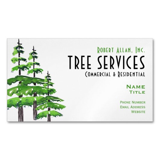 Tree Services Magnetisch Visitekaartje (Voorkant)