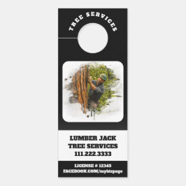 *~* Tree Services Man QR Lumber Jack Door Deurhanger