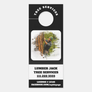 *~* Tree Services Man QR Lumber Jack Door Deurhanger