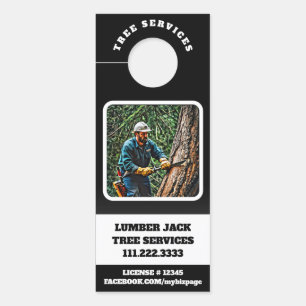 *~* Tree Services QR MAN BOOMDEUR Deurhanger