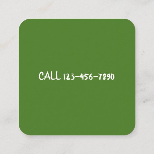 Tree Services Vierkante Visitekaartje (Achterkant)