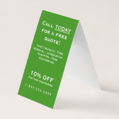 Tree Services Visitekaartje (Achterkant)