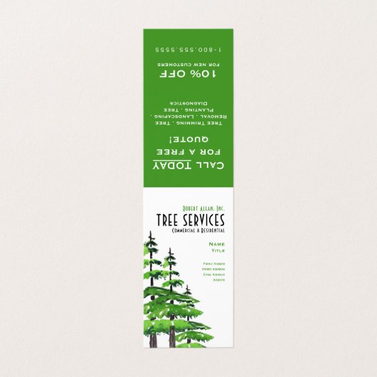 Tree Services Visitekaartje (Buitenkant ongevouwen)